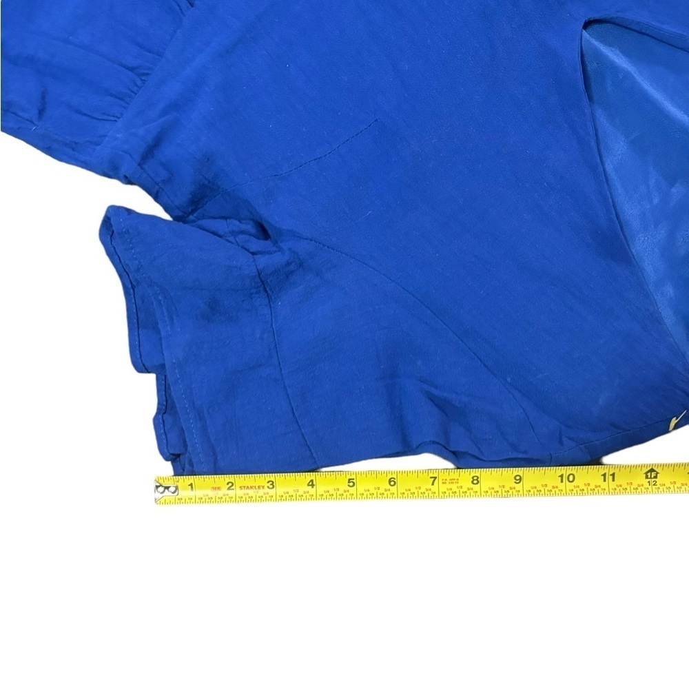 FANCYINN Womens Royal Blue Tiered 1/2 Sleeve Side Zip Dress w/Pockets Si… - Picture 9 of 11
